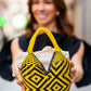 Bolso de Palma Natural Tetera ( Amarillo-Negro) - Mamen Aceña