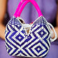 Bolso de Palma Natural Tetera ( Morado-Fucsia) - Mamen Aceña