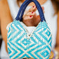 Bolso de Palma Natural Tetera ( Turquesa-Azul) - Mamen Aceña