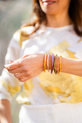 Pack 5 Pulseras Pan de Oro Clásica Colores Nuevos - Mamen Aceña