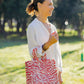 Bolso Shopper Animal Print Rojo - Mamen Aceña
