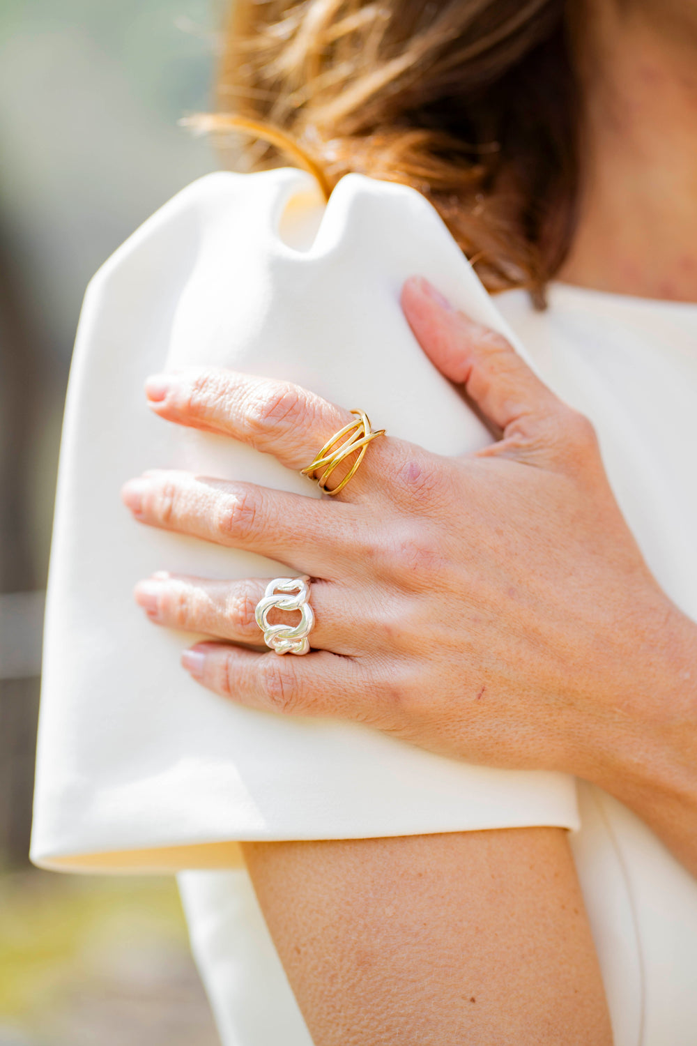 Anillo Trenza Acero - Mamen Aceña
