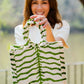 Bolso Shopper Animal Print Verde - Mamen Aceña
