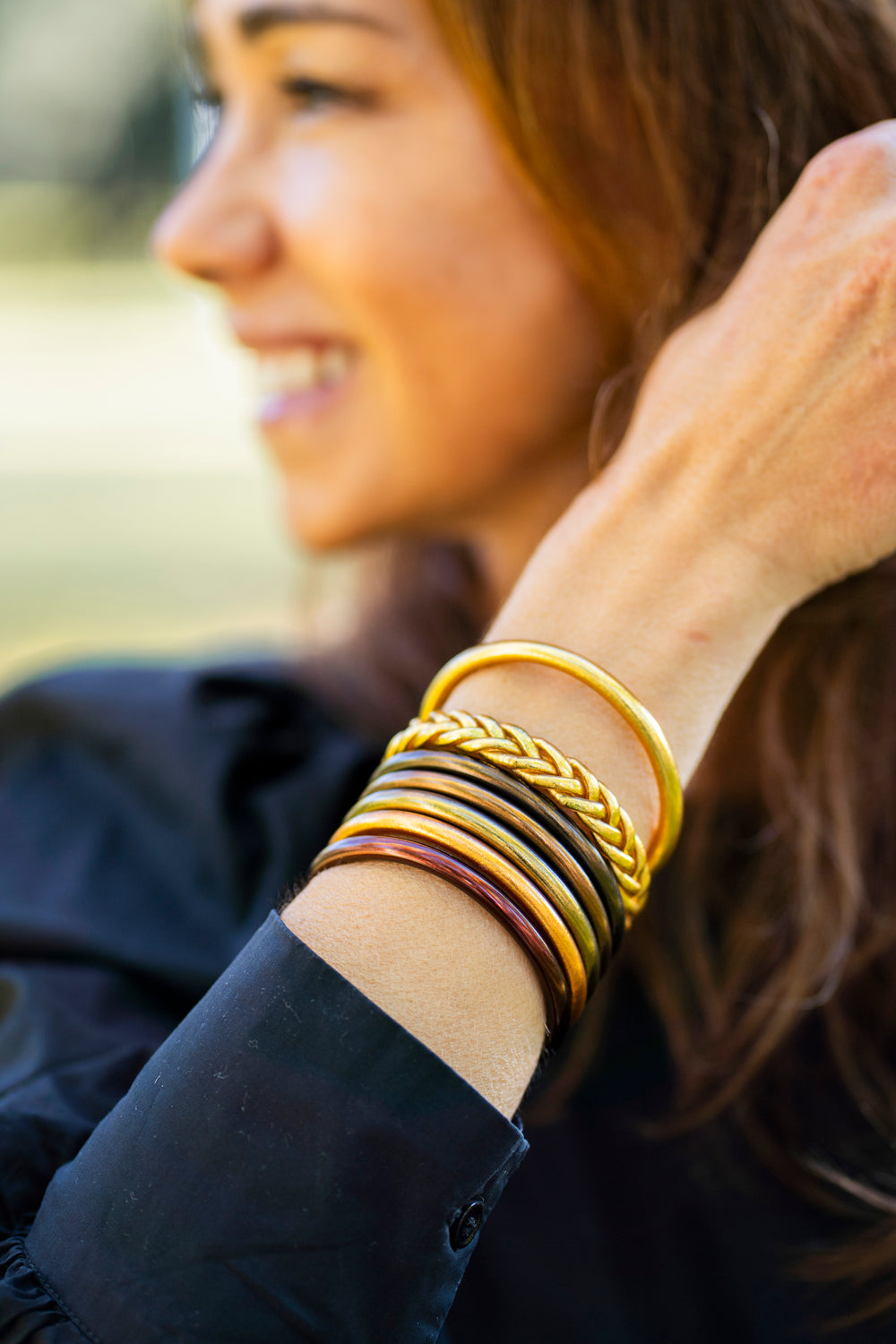 Pack 7 Pulseras Pan de Oro Clásica y Trenzada ESPECIAL NAVIDAD