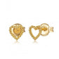 Pendientes Corazón Bolitas