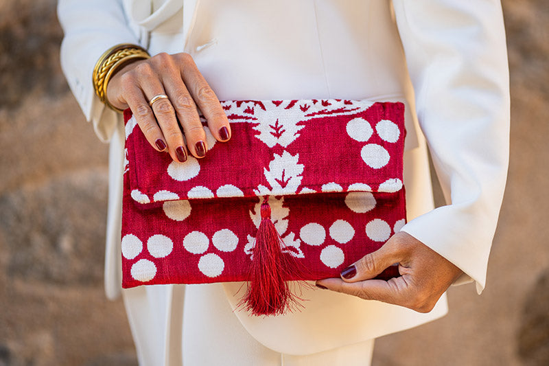 Cartera Ikat Red Velvet