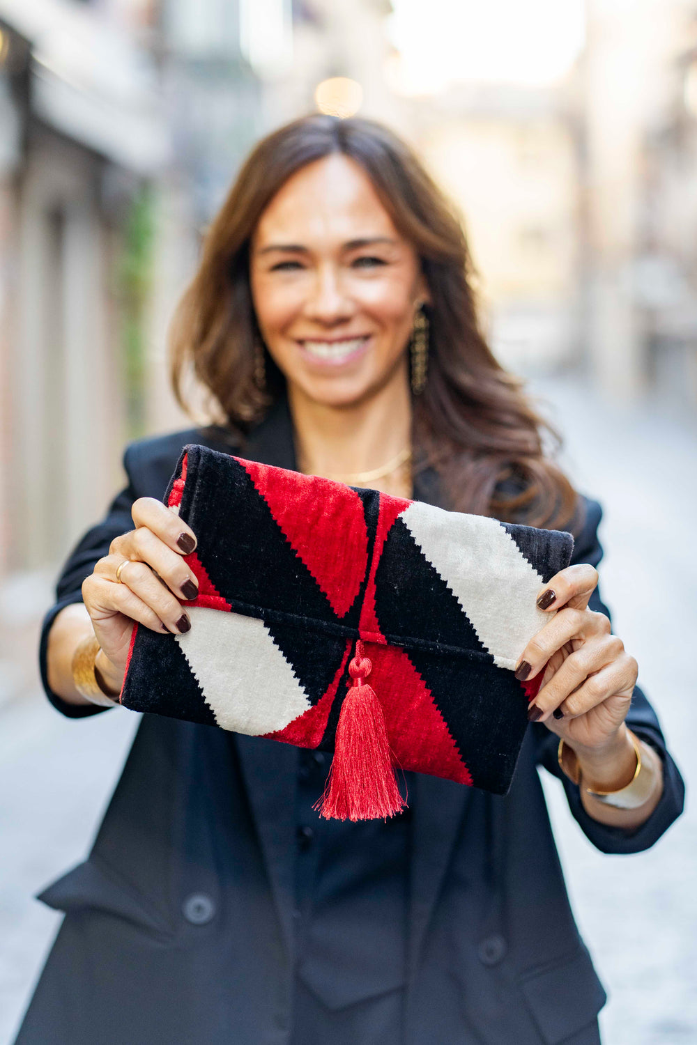 Cartera Ikat Red Velvet