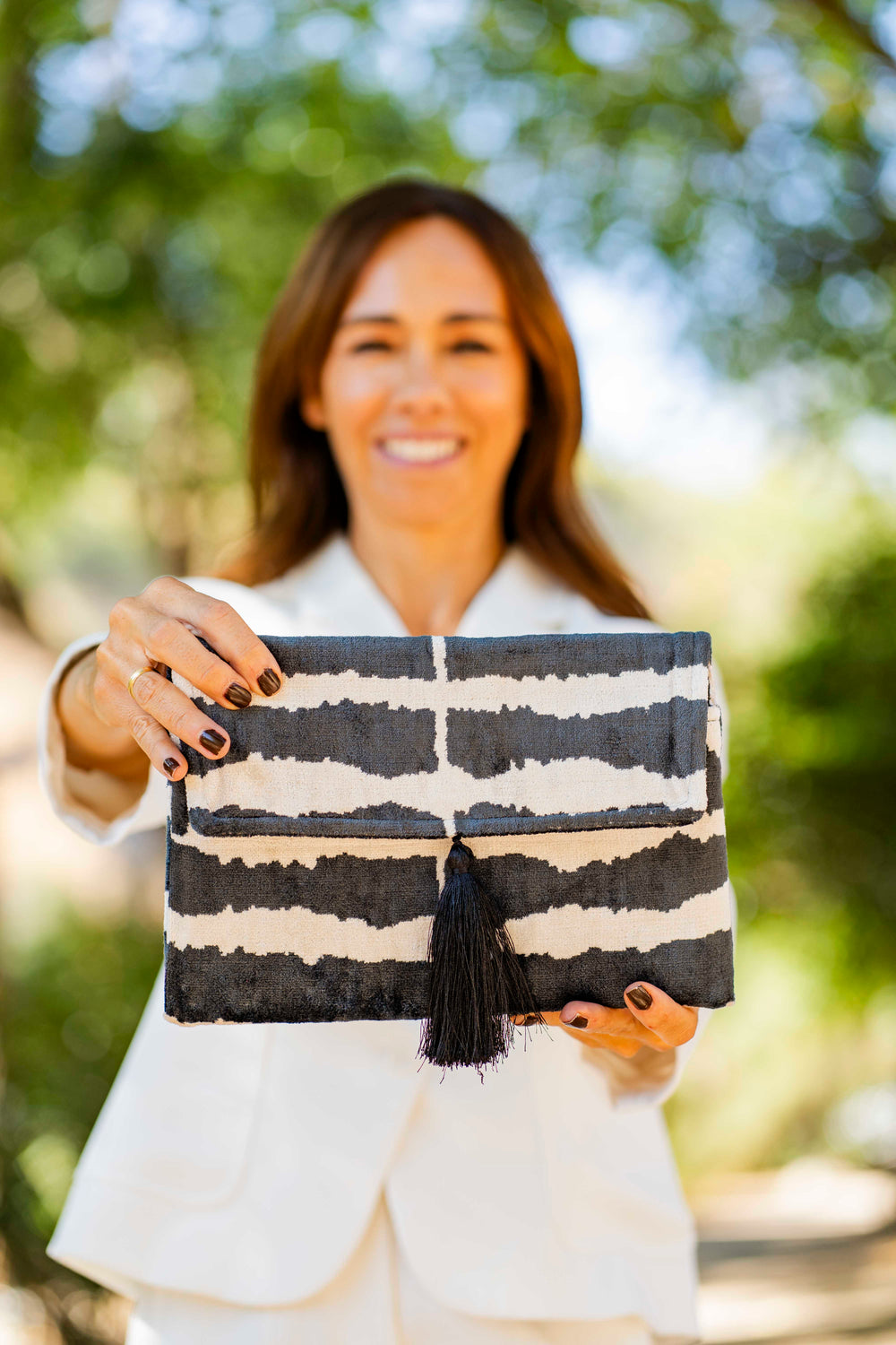 Cartera Ikat Gray Sensation