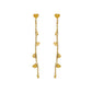 Pendientes de acero corazones oro