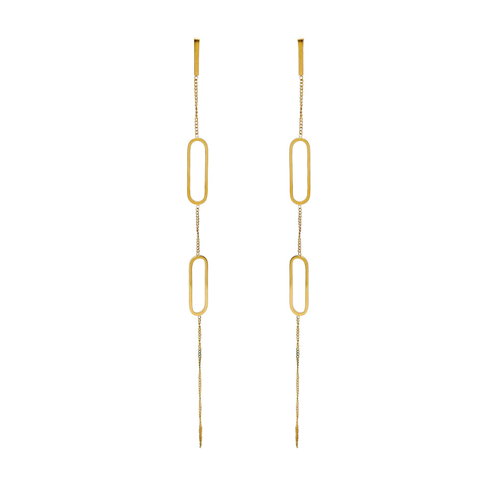 Pendientes de acero light oro
