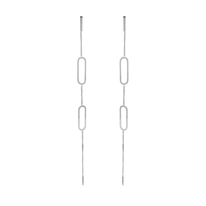 Pendientes de acero light plata
