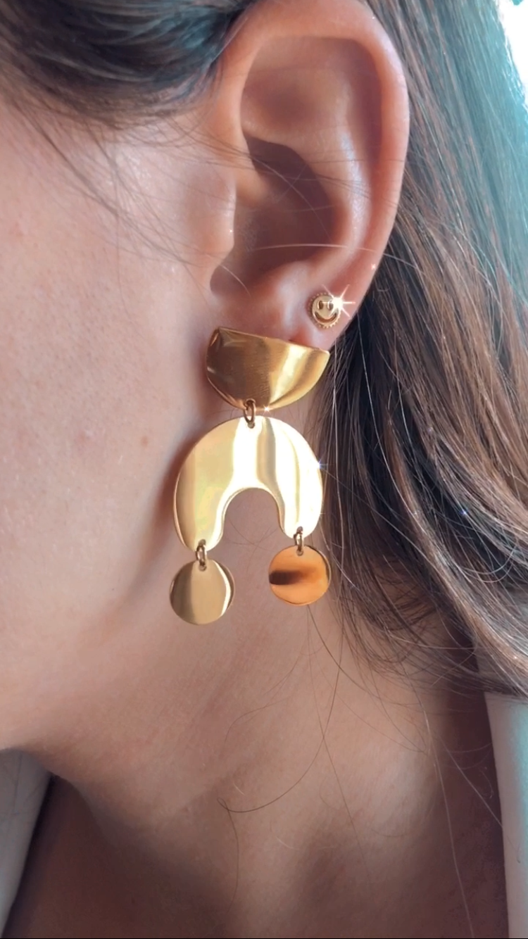 Pendientes Acero Shapes - Mamen Aceña