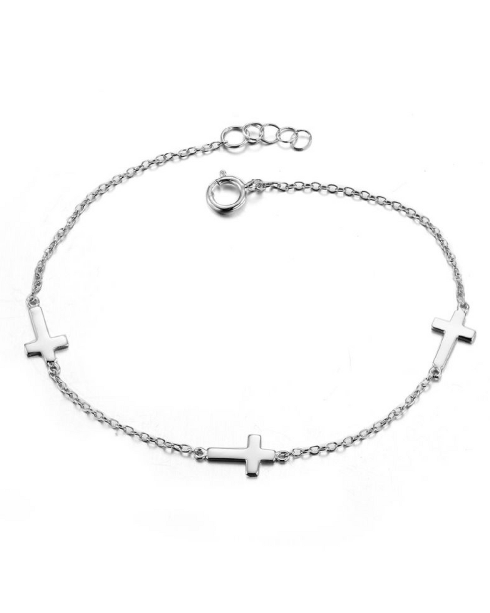 Pulsera Cruces Plata