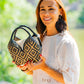 Bolso de Palma Natural Tetera ( Negro-Negro)